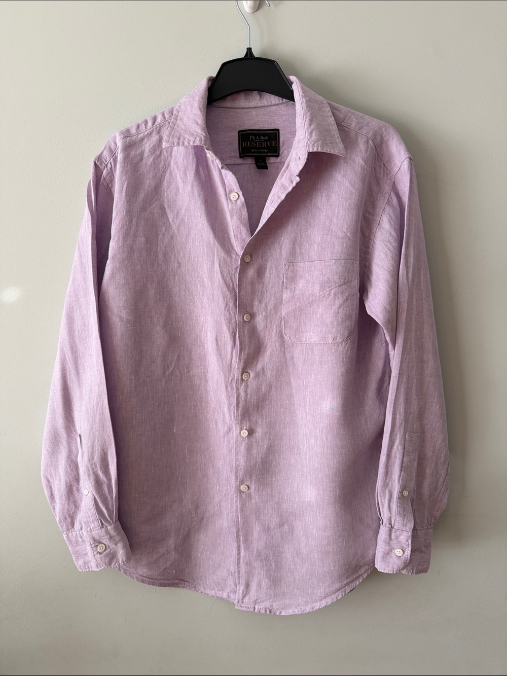 Jos. A. Bank Reserve Lavender Button-Down Linen Shirt